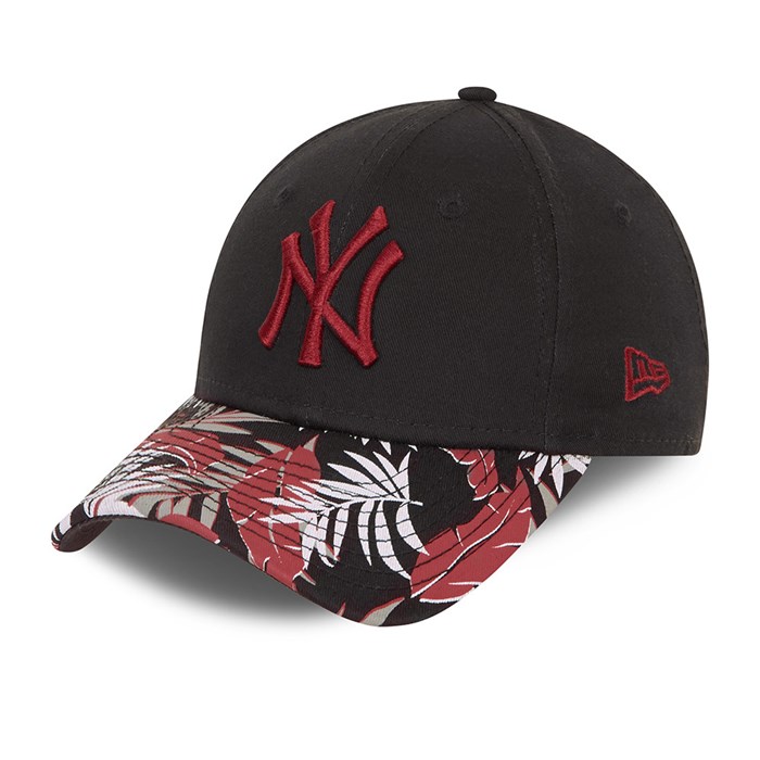 New York Yankees Floral Lapset 9FORTY Lippis Mustat - New Era Lippikset Outlet FI-427360
